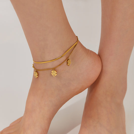 Clover Charm Anklet - BJ02
