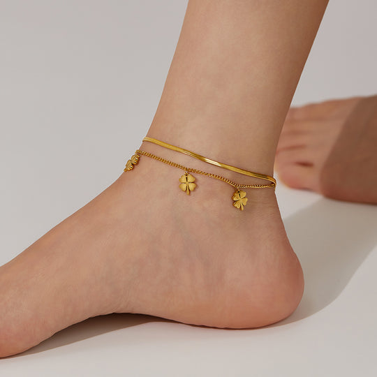 Clover Charm Anklet - BJ02