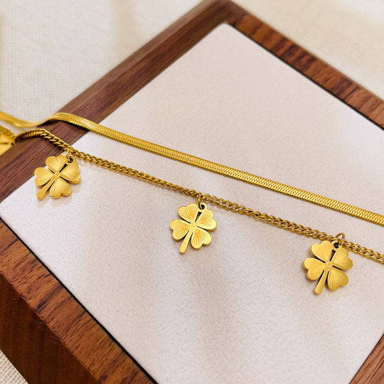 Clover Charm Anklet - BJ02