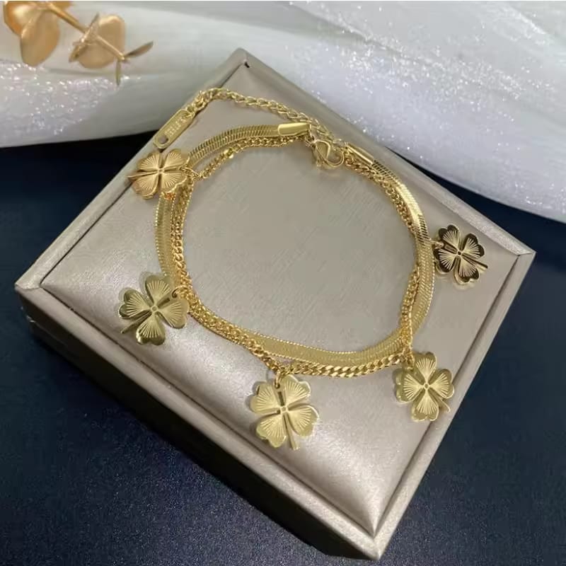 Clover Charm Anklet - BJ02