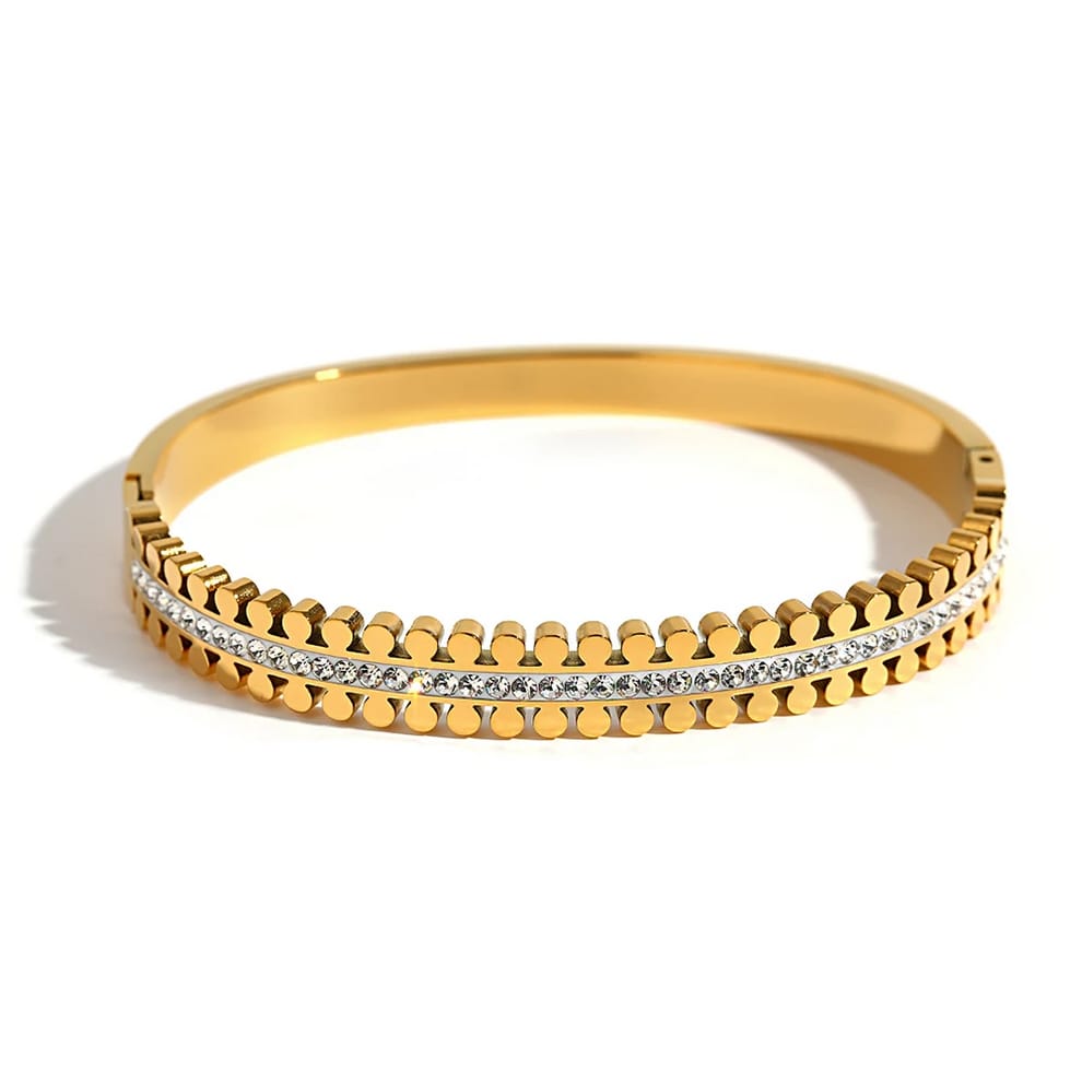 Two Layered zircon Bangle
