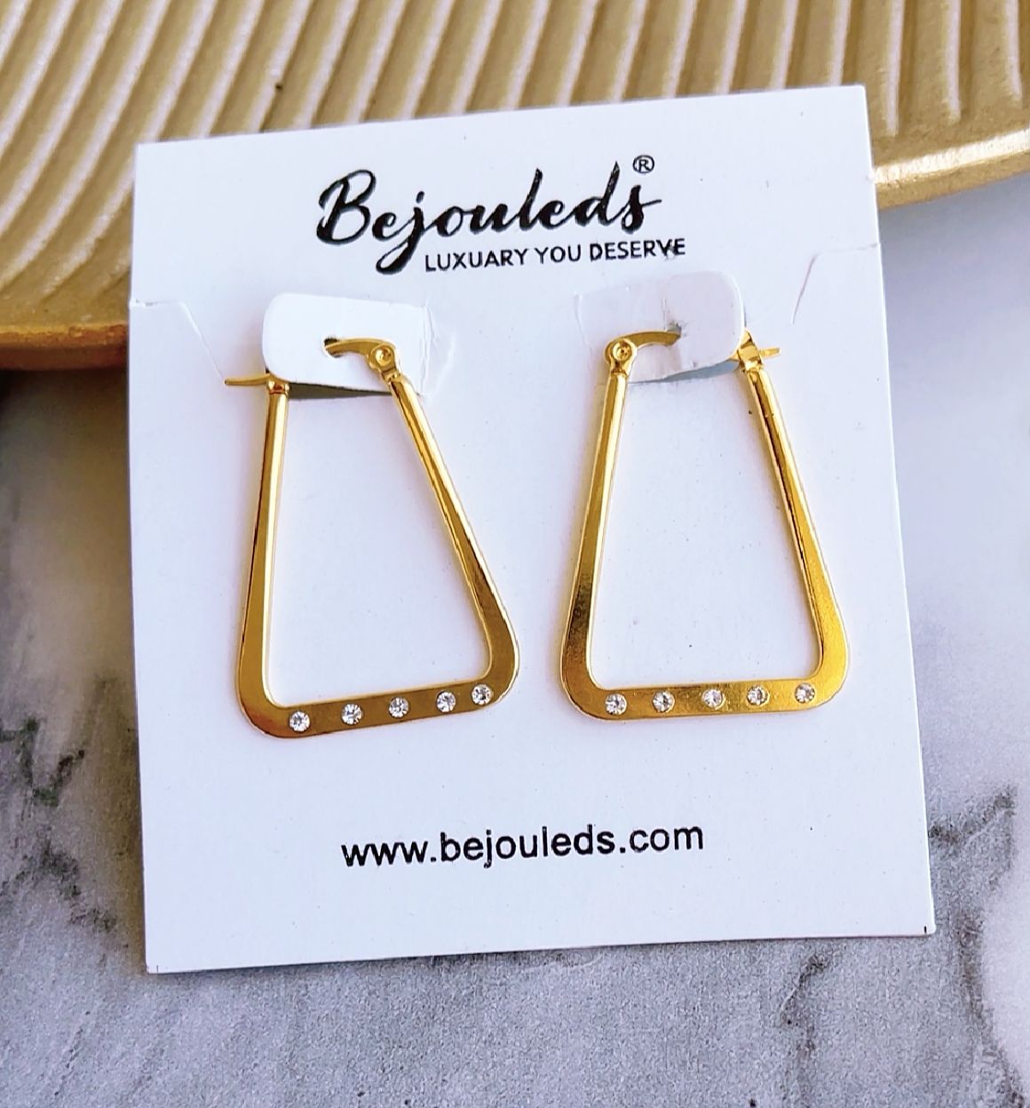 Five Stone Hoop Earrings