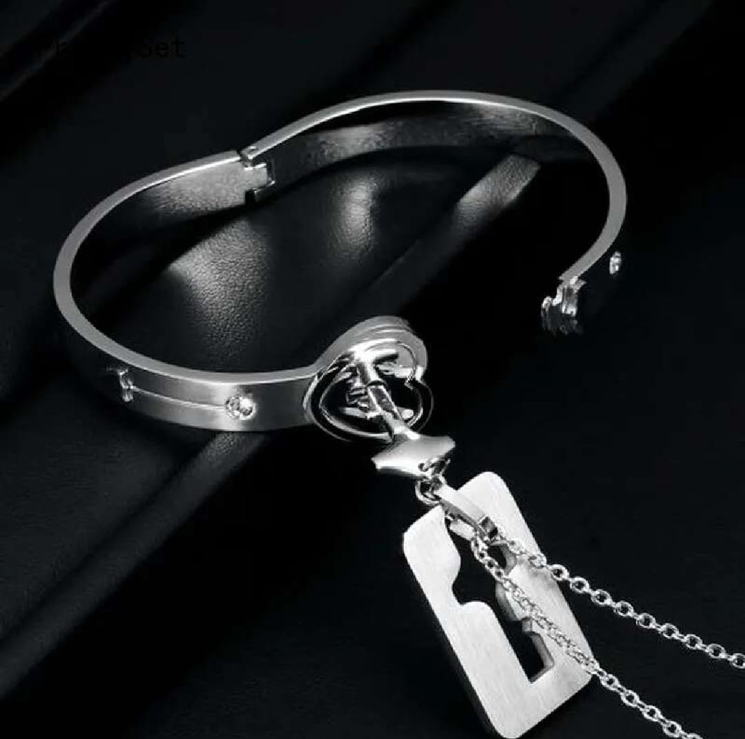 couple lover heart lock bracelet