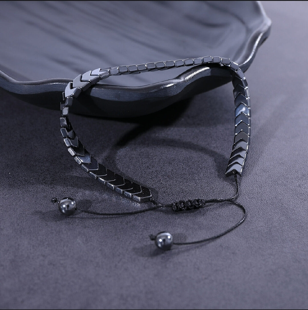 Stylish Hematite Arrows Bracelet Unisex