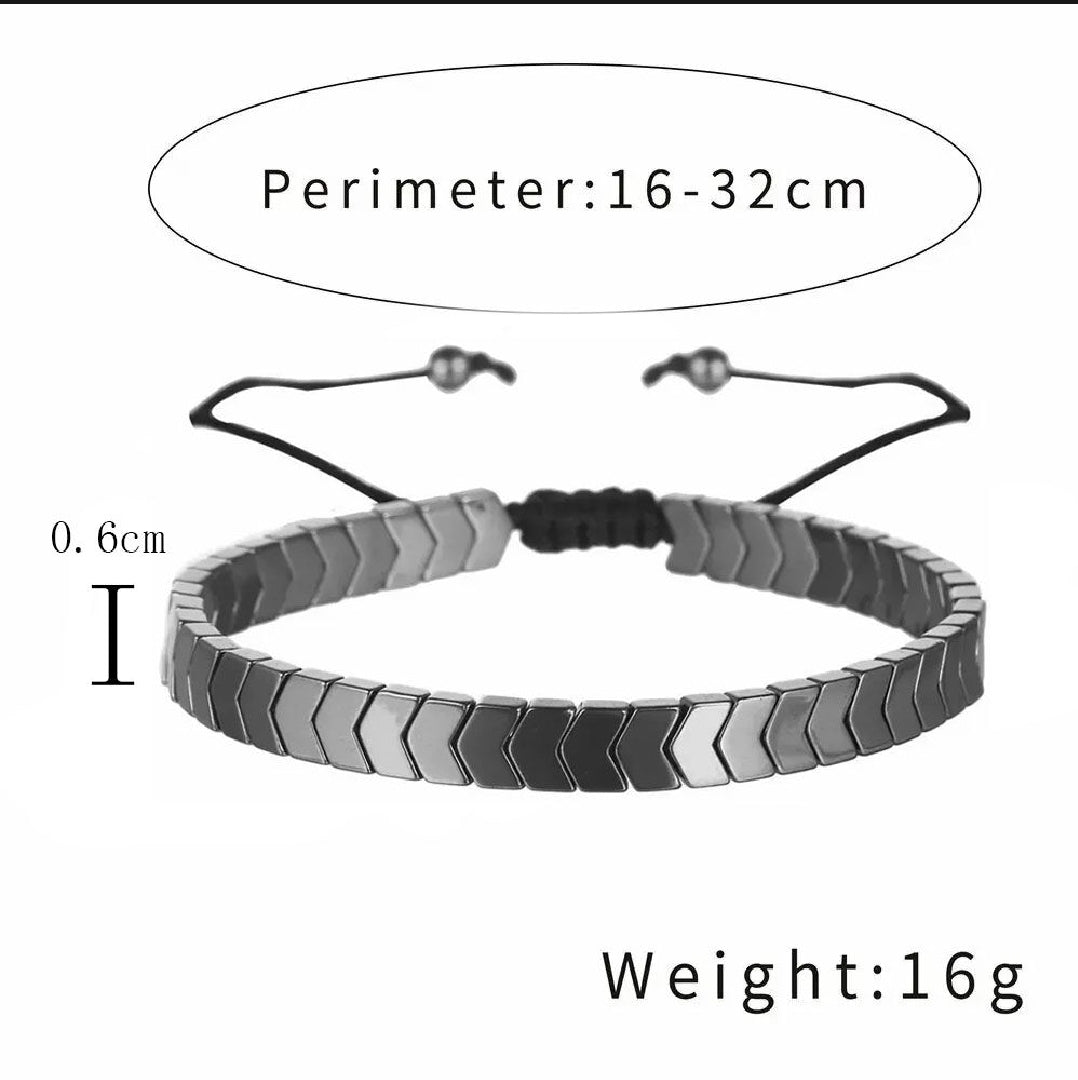 Stylish Hematite Arrows Bracelet Unisex