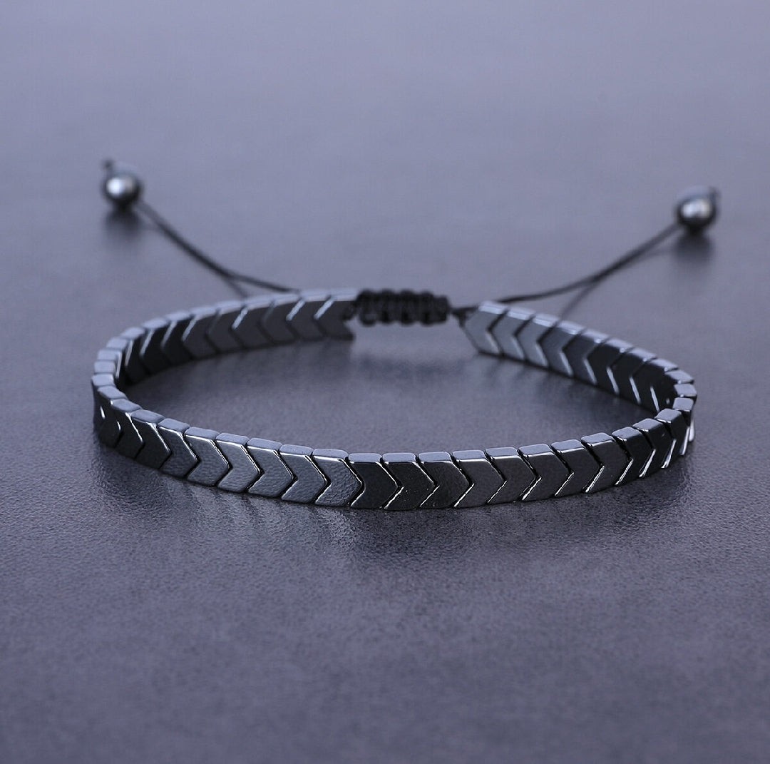 Couple Hematite Arrows Bracelet