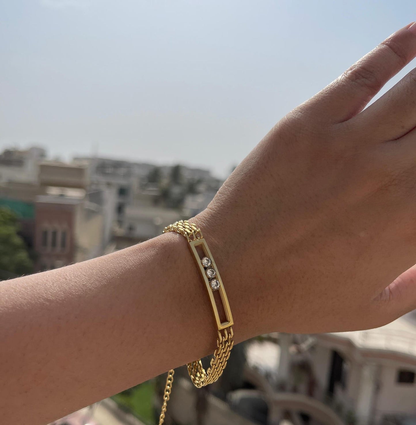 Channel zircons Rovena Bracelet