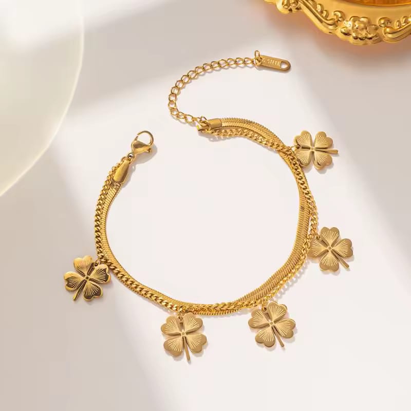 Clover Charm Anklet - BJ02
