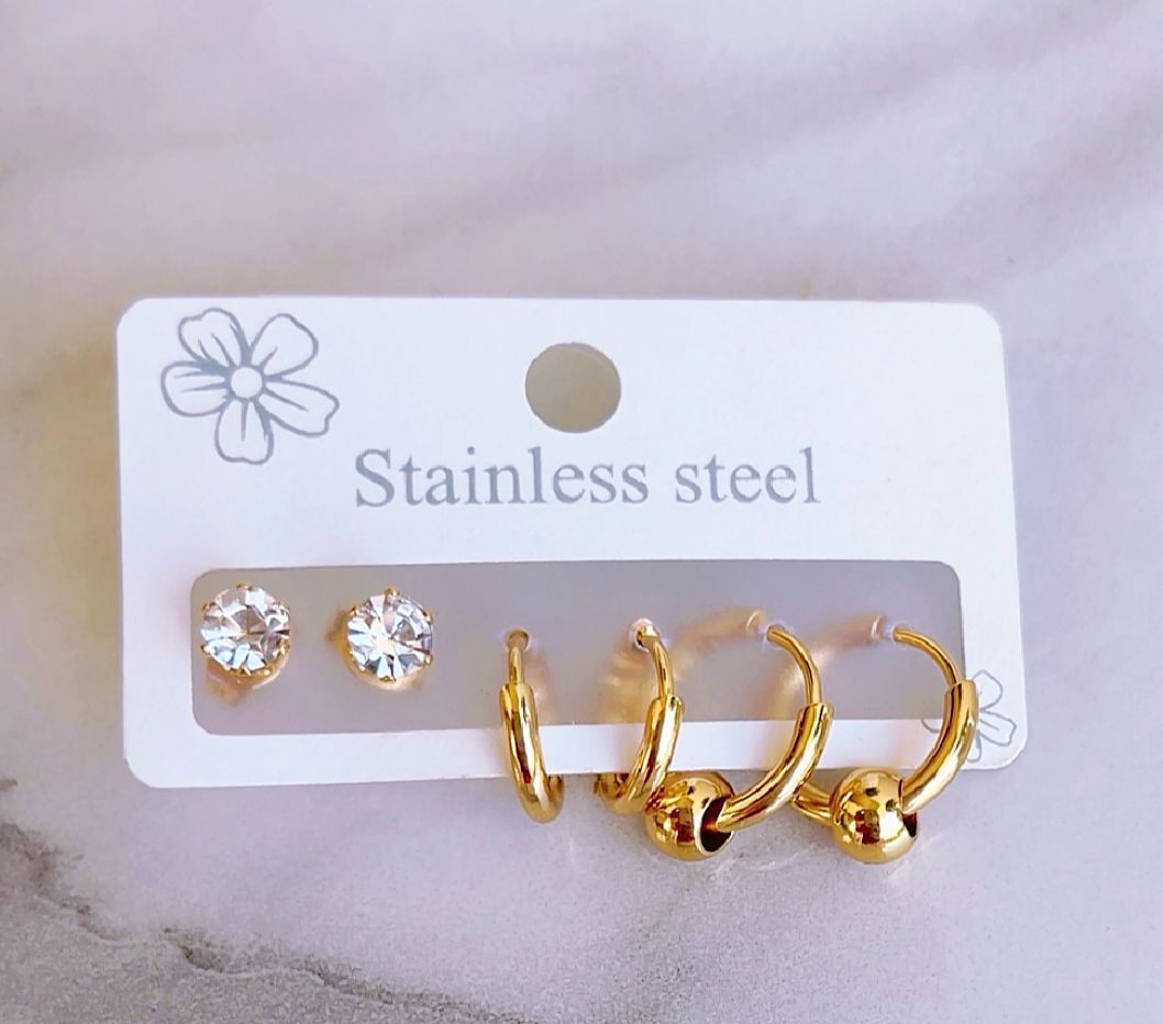Pack Of three Trending Bali and Studs