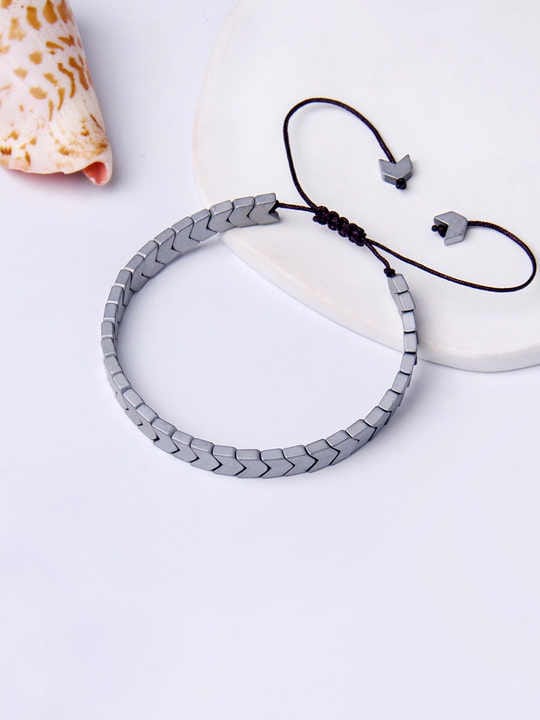Couple Hematite Arrows Bracelet