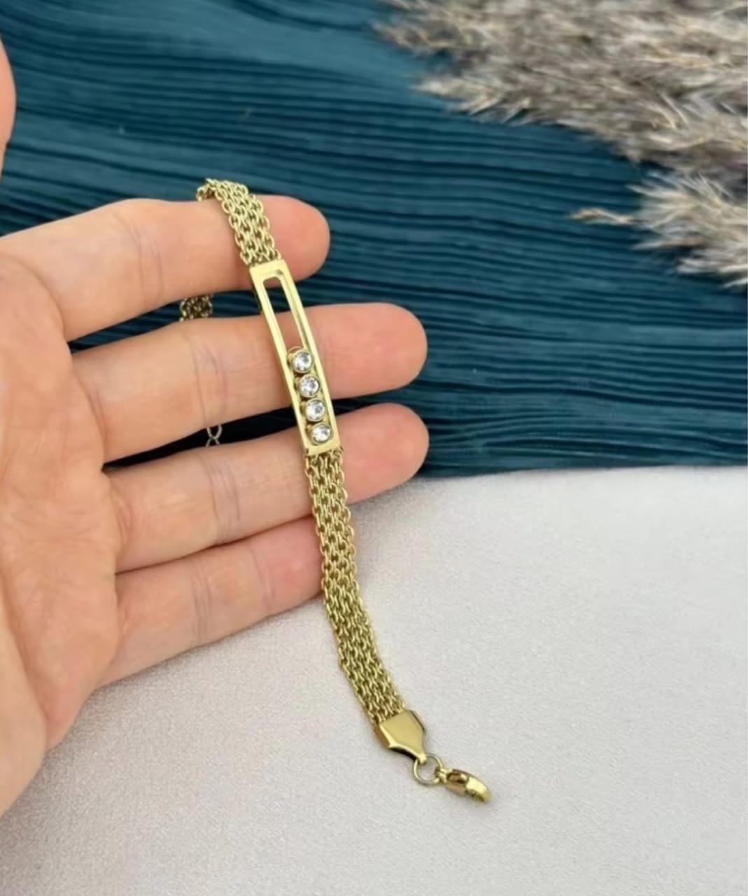 Channel zircons Rovena Bracelet