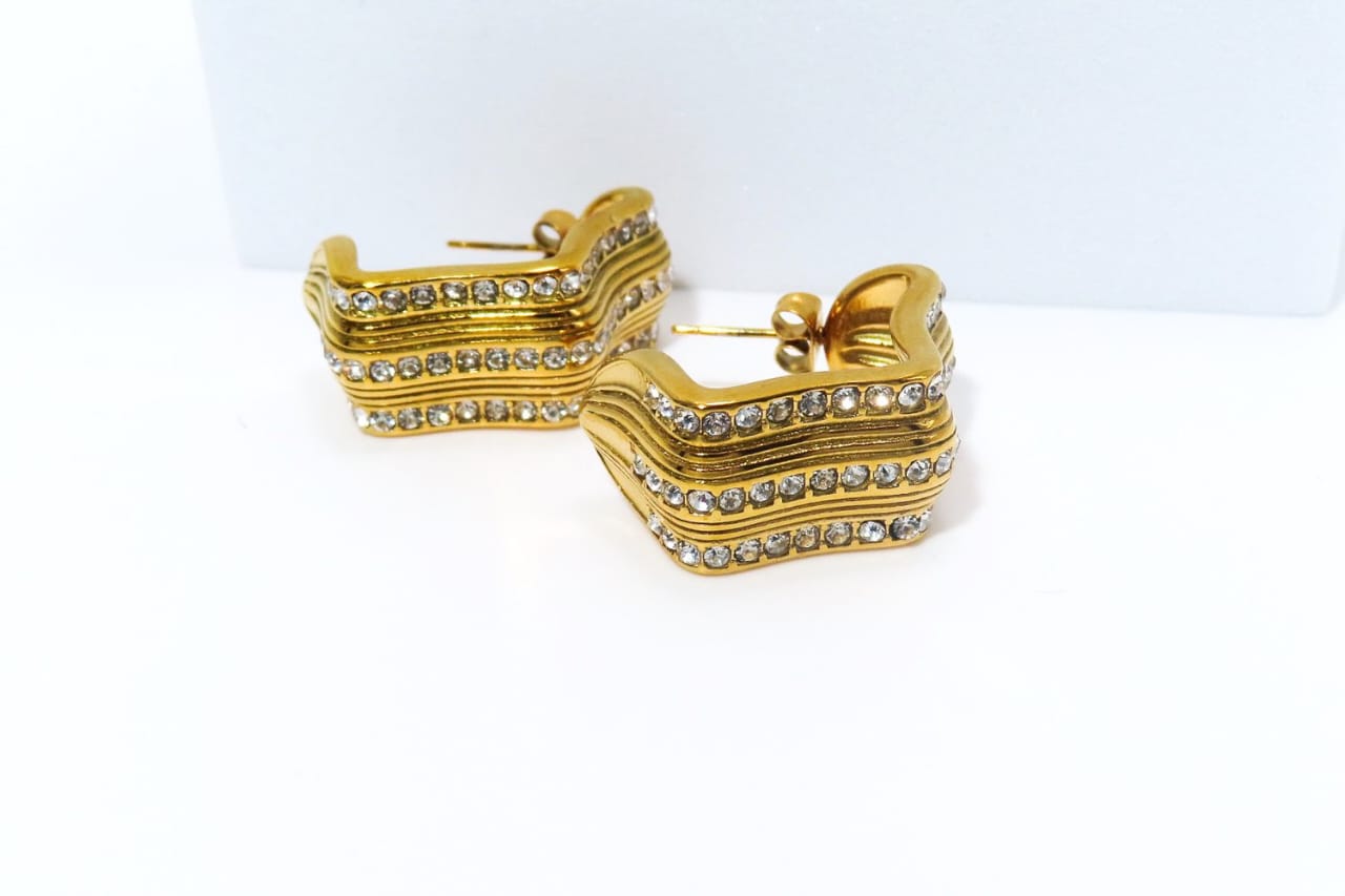Merae Zirconium Hoop Earring