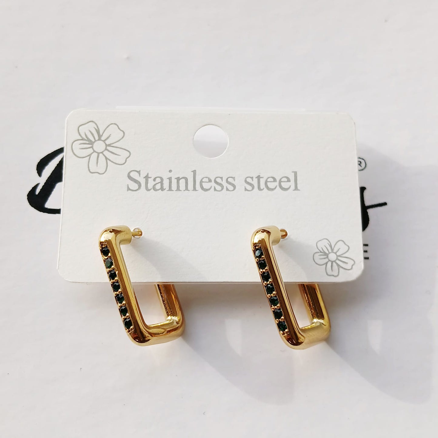 18 k Gold Plated Zircon Earring Anti Tarnish