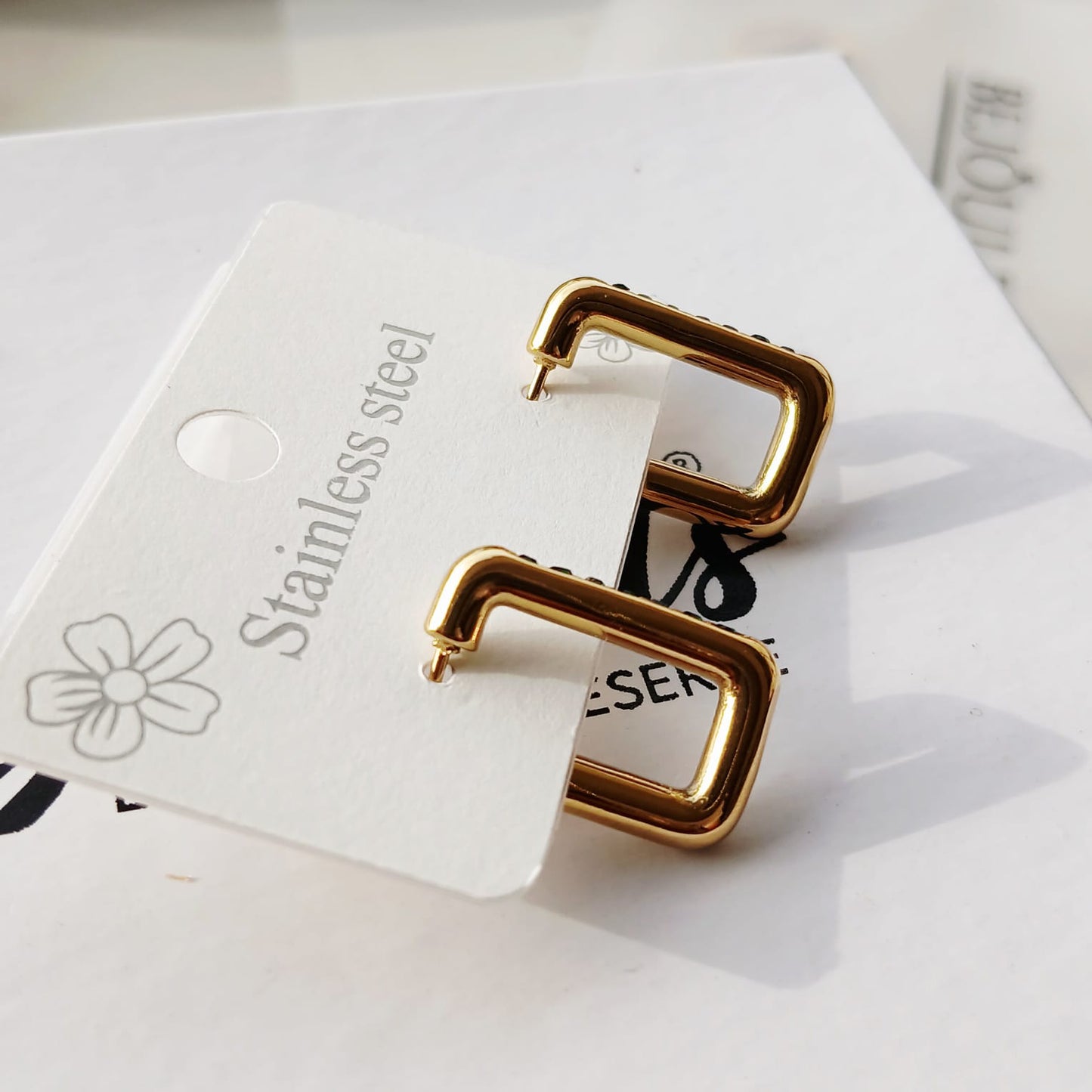 18 k Gold Plated Zircon Earring Anti Tarnish