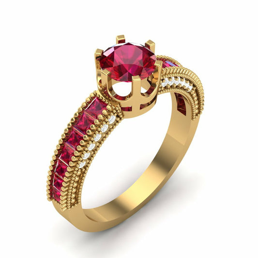 Pink Ruby Engagement Ring