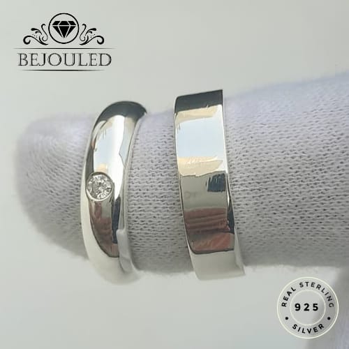 Solid Silver Couples Bands