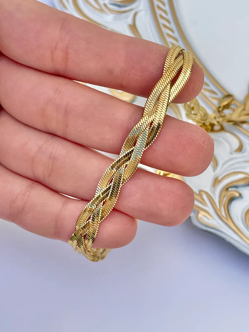 Triple Check Chain Bracelet