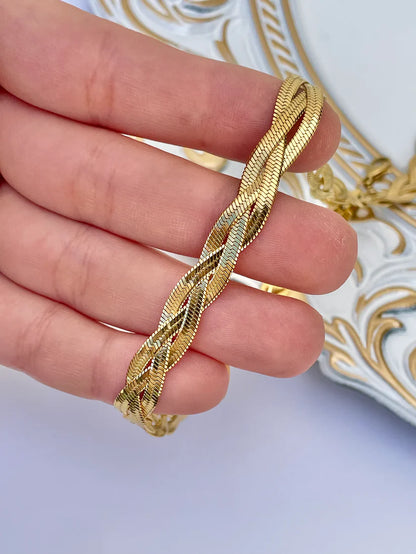 Triple Check Chain Bracelet