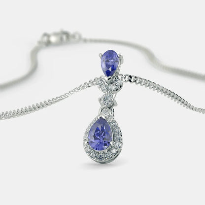 Tanzanite Zircon Pendant