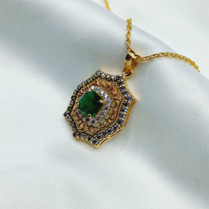 TURKISH HANDMADE ZIRCON PENDANT SET
