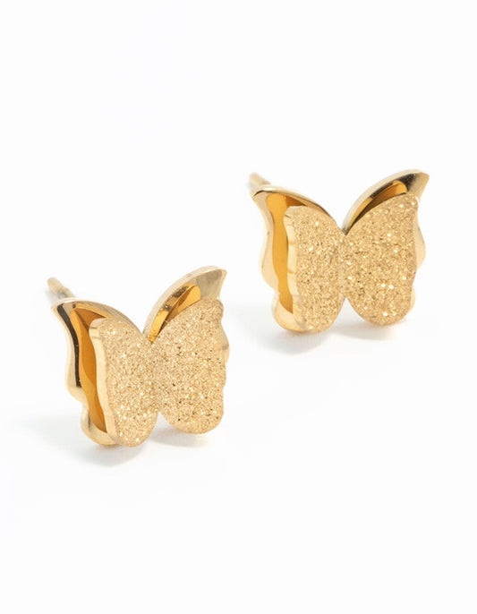 Butterfly Golden Ear Studs