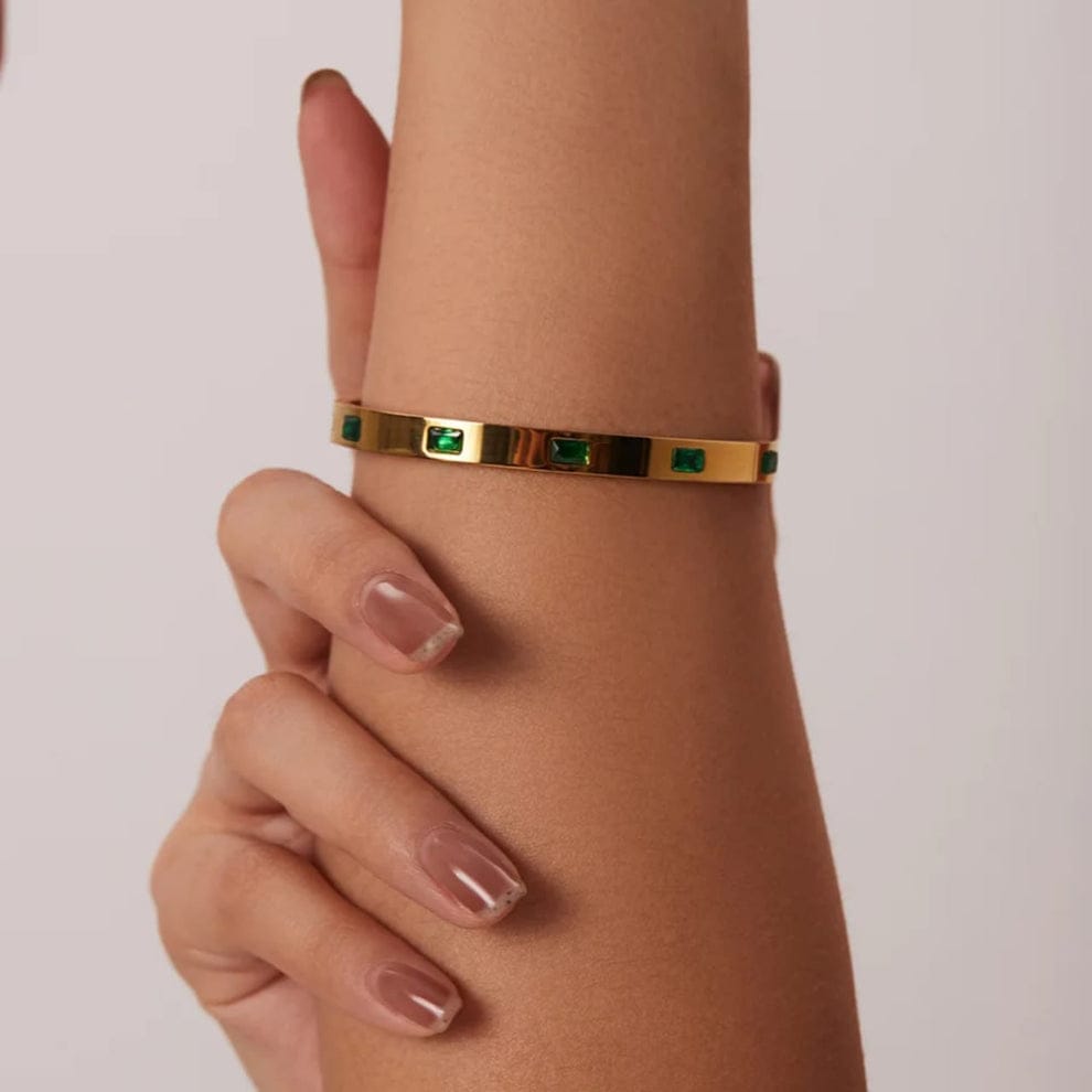 Emerald Green Stone Bracelet