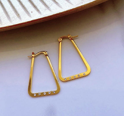 Five Stone Hoop Earrings