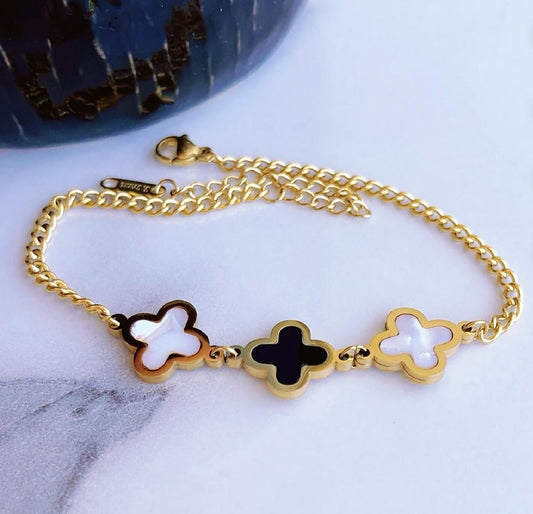 Acrylic Clover Bracelet