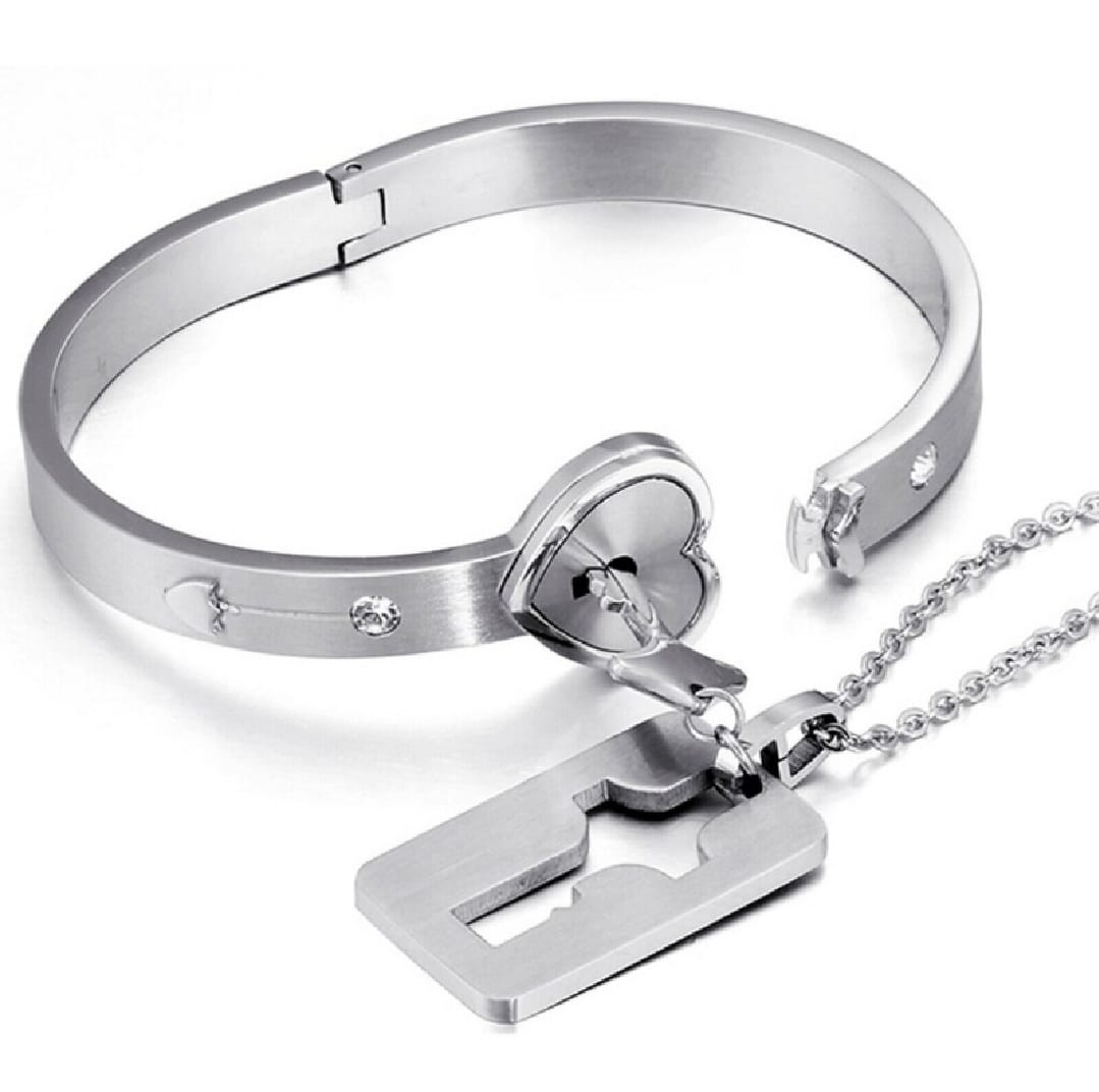 couple lover heart lock bracelet