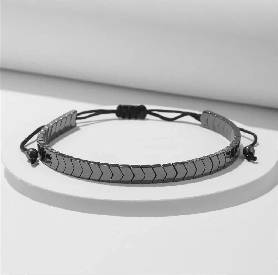 Stylish Hematite Arrows Bracelet Unisex