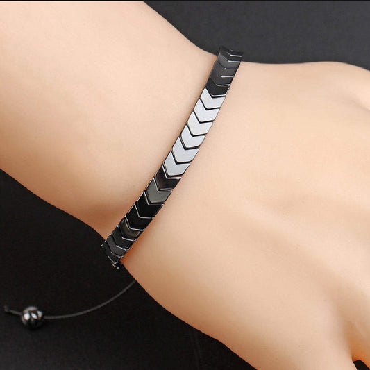 Stylish Hematite Arrows Bracelet Unisex