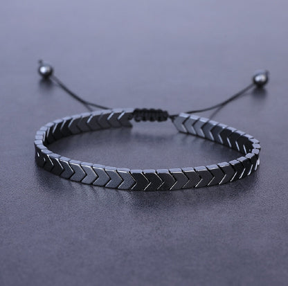 Stylish Hematite Arrows Bracelet Unisex