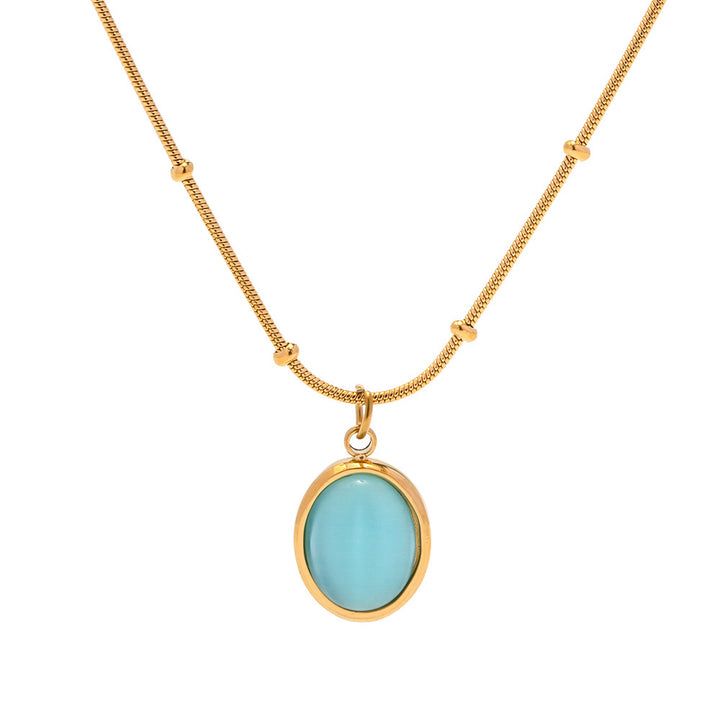 Aqua Oval Nile Necklace