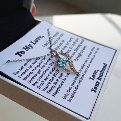 To My Love – Aqua Alluring Necklace (Gift for Wife)