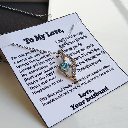 To My Love – Aqua Alluring Necklace (Gift for Wife)