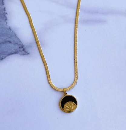 Gold Acrylic Tree Pendant
