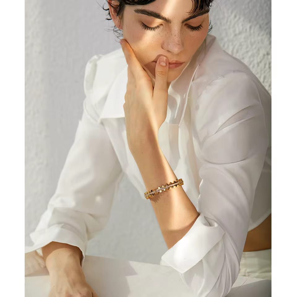 Channel Bracket Zircon Bangle