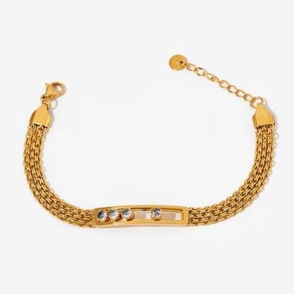 Channel zircons Rovena Bracelet