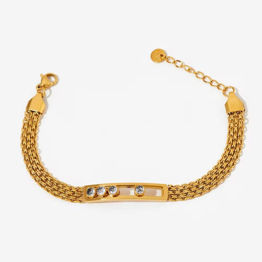 Channel zircons Rovena Bracelet