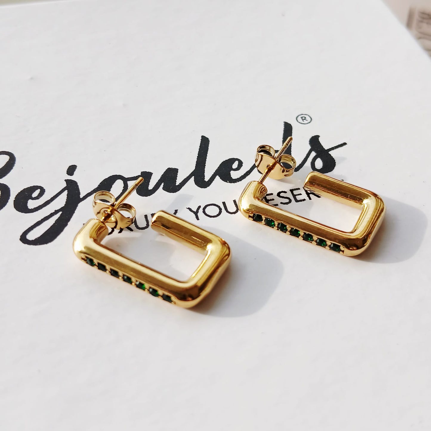 18 k Gold Plated Zircon Earring Anti Tarnish