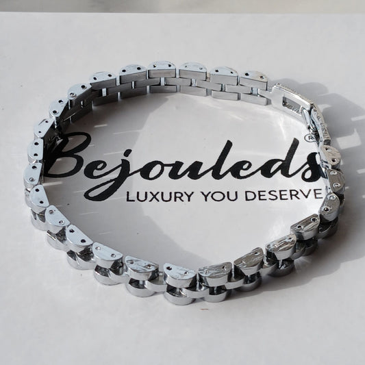 Silver Rolex Women Bracelet